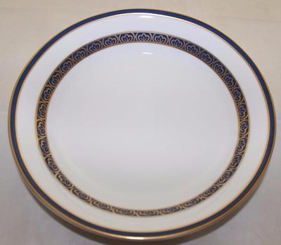 Philippe Deshoulieres FRANCE Limoges Blue & Gold Scrolls Coupe