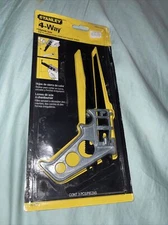 STANLEY 4 WAY KEYHOLE SAW 2 Blades Drywall Wood Metal Carbon Steel 15-275