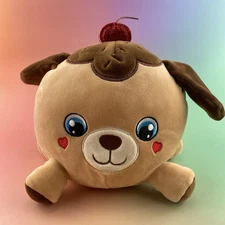 Hug Fun Brown Puppy Dog Plush Chocolate Cherry Sundae Soft Stuffed Animal Toy