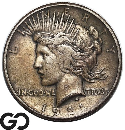 1921 Peace Dollar Key Date, First Year Issue Gem BU++