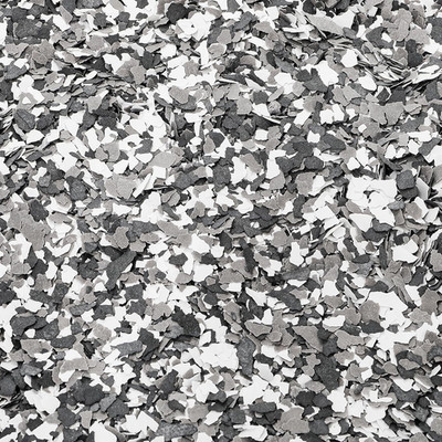 2Kg/4.4Lb Decorative Color Chips   Gray, White & Black Epoxy Paint Flakes for Ga