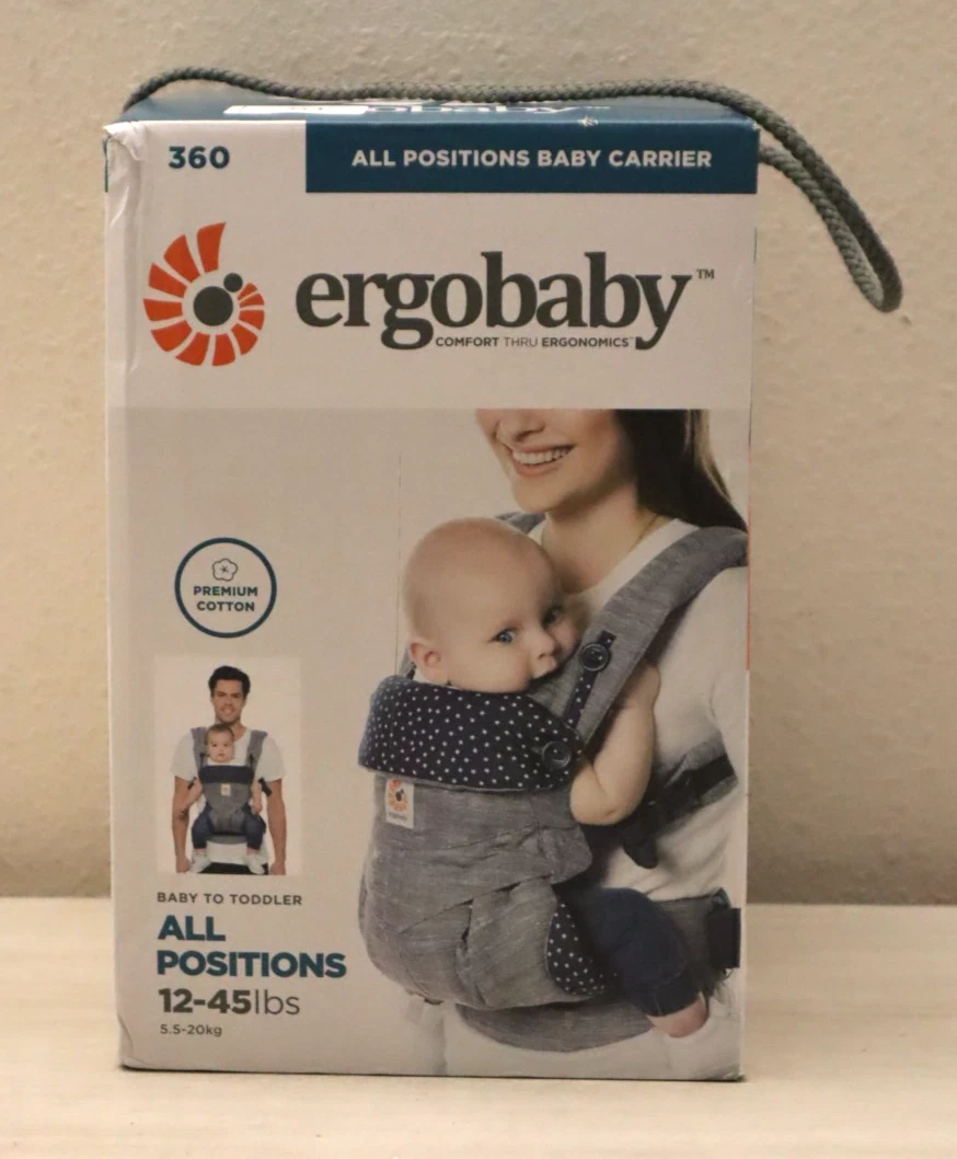 Ergobaby 360 Star Dust Cotton Baby - Toddler 12-45 lbs All-Position Baby Carrier