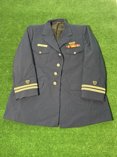 Vintage USCG Auxiliary Jacket Coat Size XL Medals Pins J Ray
