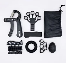 Grip Strength Trainer 7 Pack Adjustable Hand Gripper, Finger Stretcher Resistanc