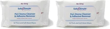 100 SafenSimple SNS00525 Peri-Stoma Cleaner & Adhesive Remover Wipes Exp 05/2026