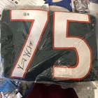 Vince Wilfork Signed New England Navy Football Jersey (Beckett)