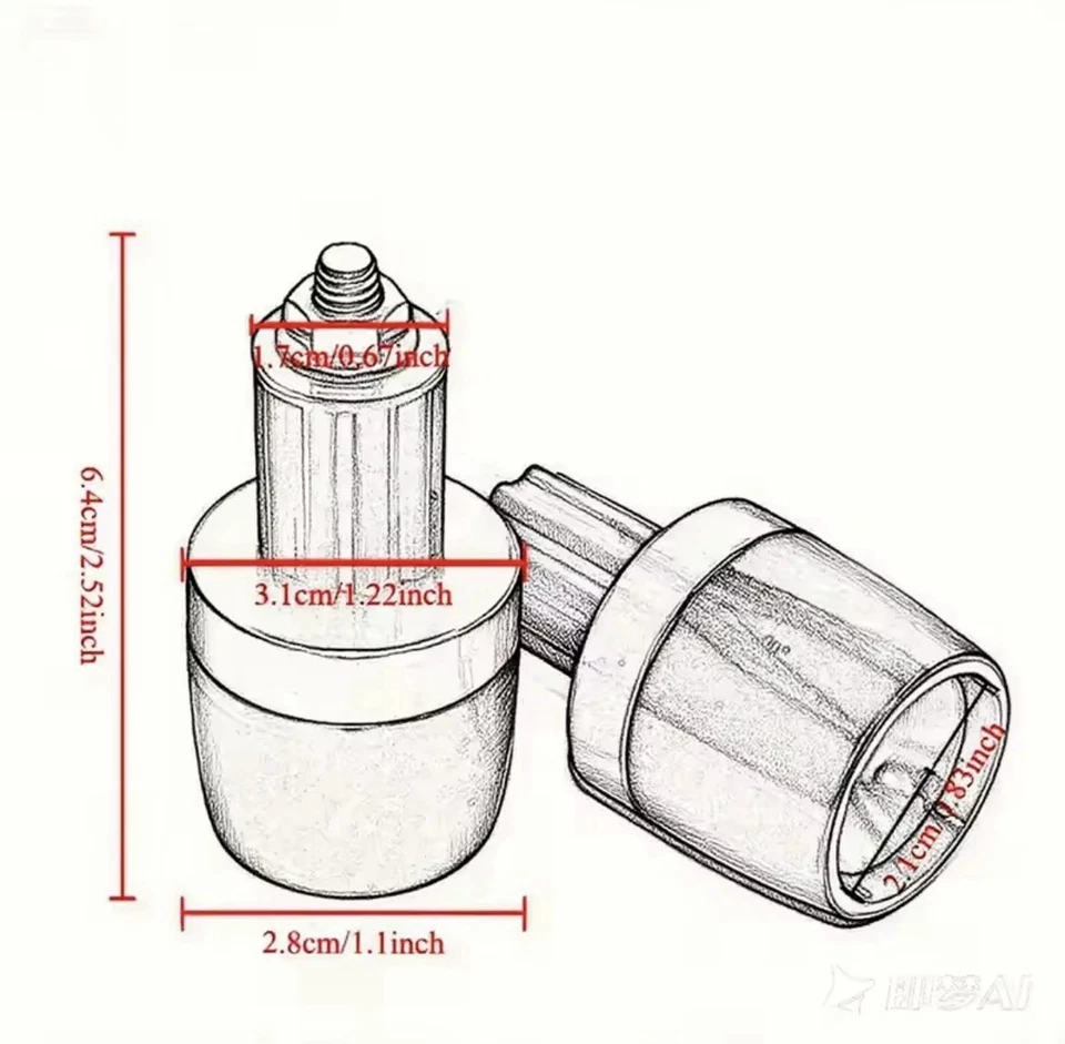COPPIA CONTRAPPESI BILANCIERI MANUBRIO ROSSO YAMAHA T-MAX 500 530 560 2005-2021 - Immagine 2 di 2
