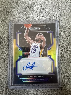 2022 Panini Prizm Draft Picks Tari Eason #DP-TEA Black Auto /5LSU
