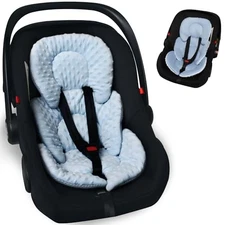 Infant Carseat Insert, 2-in-1 Reversible Baby Car Seat Cushion for Newborn Blue