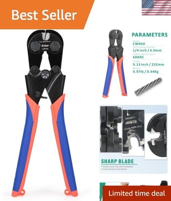 Compact 6mm Ratchet Wire Cutter with Ergonomic Grip - Perfect for Precision Cuts