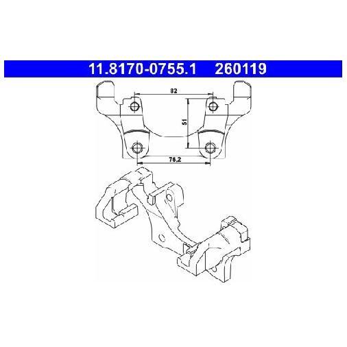 Halter Bremssattel Hinten FüR BMW X1 E84 1.6 2.0 3.0 09 Bis 15 ATE Teil QualitäT-image