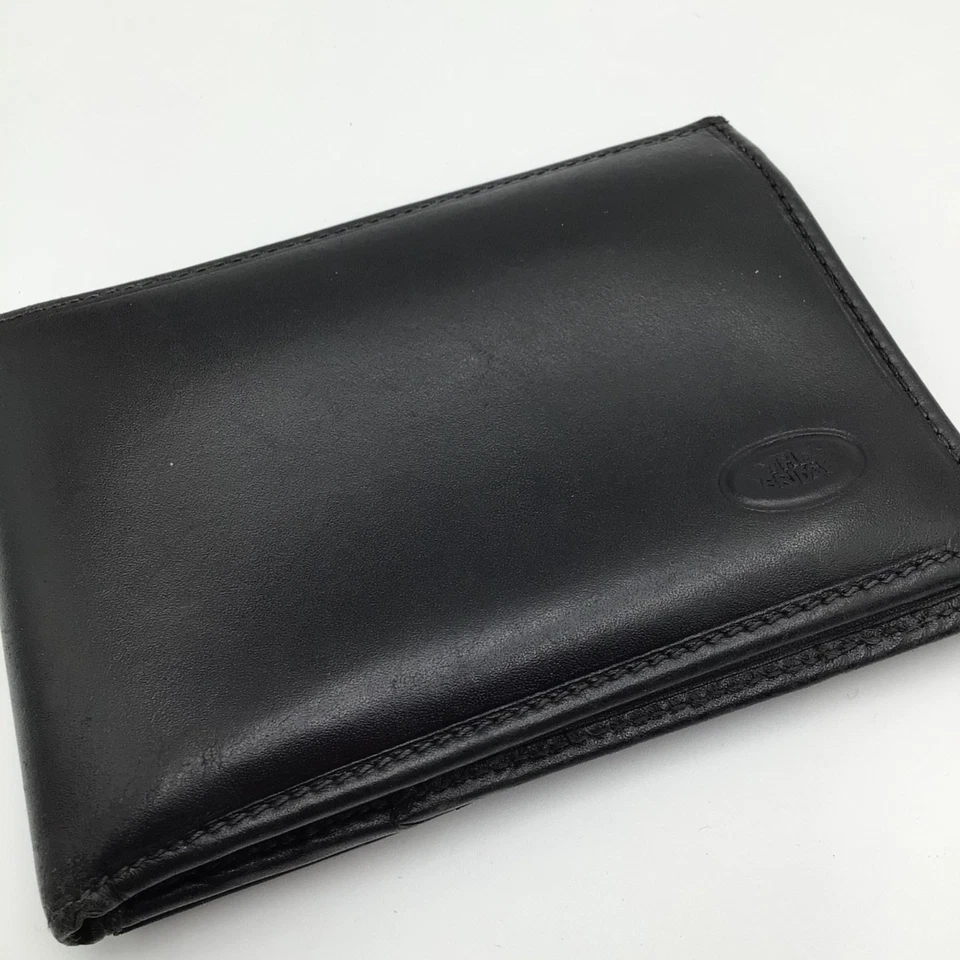 The Bridge vintage 1990 Portafoglio Uomo man Wallet black leather Made in Italy  - Imagen 2 de 4
