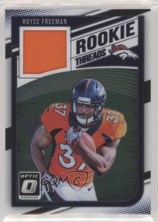 2018 Donruss Optic Rookie Threads Royce Freeman #RT-RF RC 0c2
