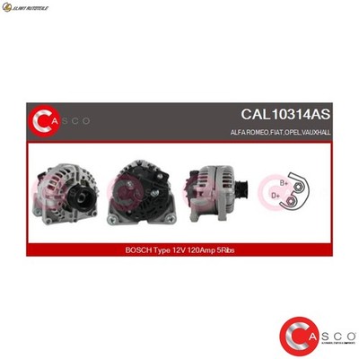 GENERATOR CAL10314AS FÜR Z 18 XER 1.8L Z16XEP/16XER 1.6L 4cyl
