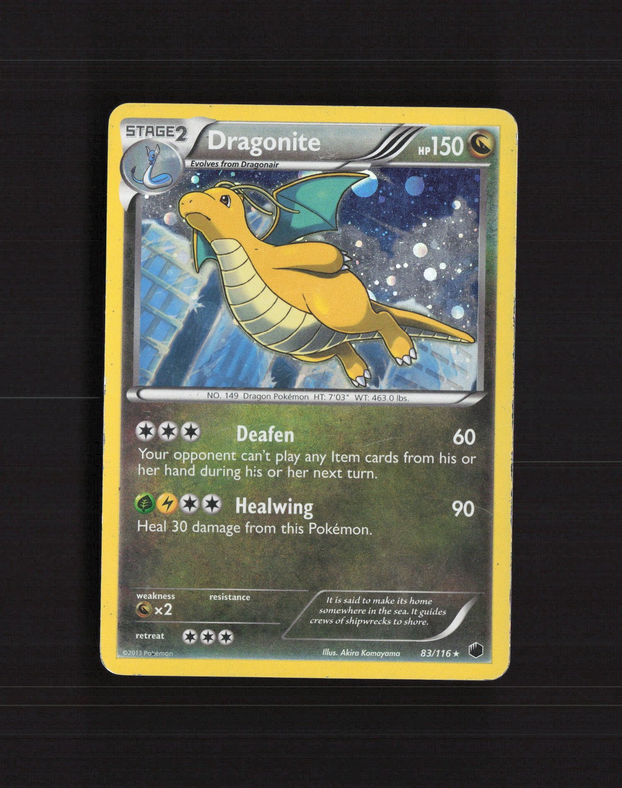 Dragonite 83/116 Plasma Freeze Cosmos Holo Rare Pokemon Card MP