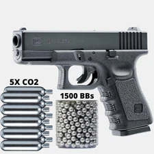 Umarex Glock 19 Gen3 CO2 .177 Cal Metal BB Gun Pistol Kit Gun + 5 CO2 + 1500 BBs