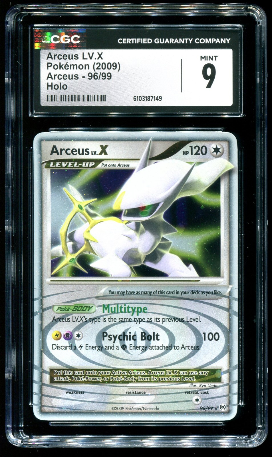 CGC 9 Arceus LV. X Holo Platinum Arceus 2009 Pokemon Card #96