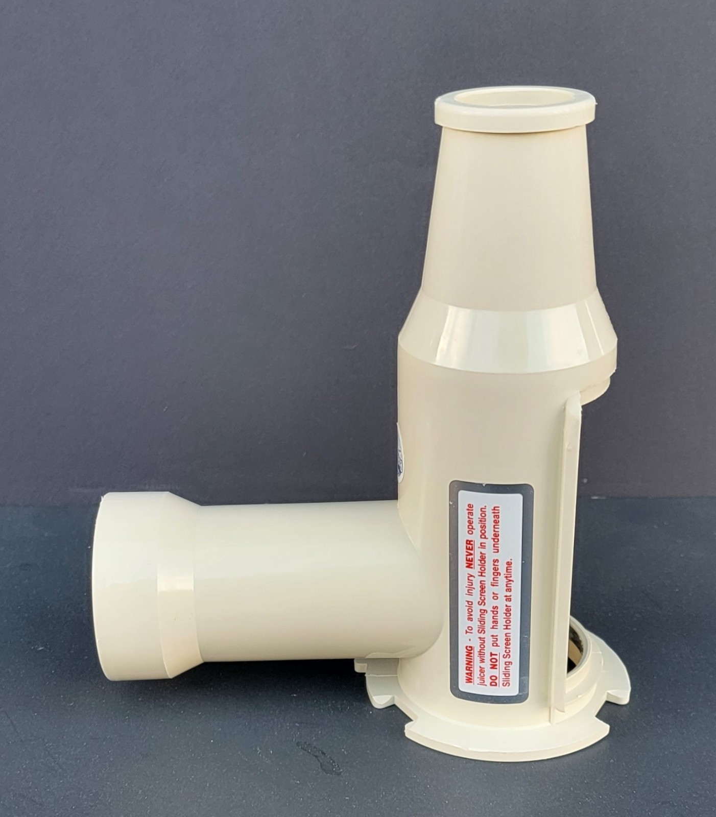 Champion Juicer Replacement Feed Tube Body Auger Cover Chamber (Almond Color)