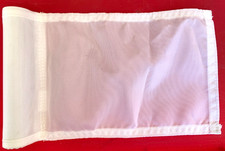 AWESOME   WHITE 6 BY 8 in SET of 9 PRACTICE GREEN GOLF FLAGS  ON TUBES
