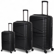 Valigia Trolley Set di 3 valigie Rigido Ultraleggero in PP Lucchetto TSA 8 Ruote