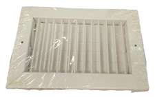 Floor Vent 10" x 6" Adjustable Heavy-Duty White 10x6 Wall Hart & Cooley 075007