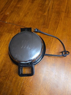 Vintage Toastmaster Waffle Maker Model 245 Tested Works Chrome Retro Decor 442a