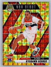 Kyshawn George 2024-25 Panini Mosaic Rookie Debut Yellow Reactive #256