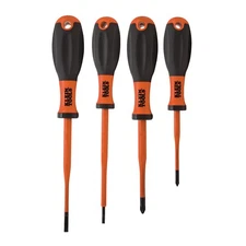 Klein 4pc Screwdriver Slim Profile Insulated 1000V 2 x Philips 2 x Slotted