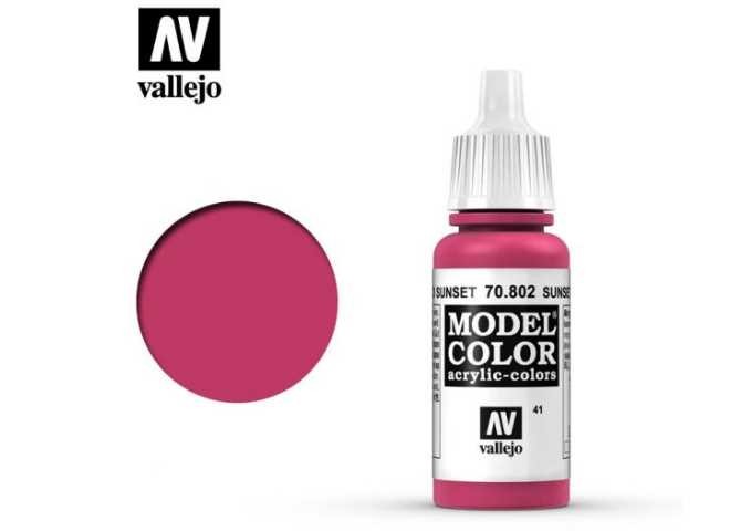 Vallejo VA802 17ml - Model Color - Sunset Red (45)
