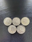5-JFK Kennedy Half Dollars. Random Dates. 1965,1966,1967,1968,1969