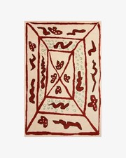 Nordic Knots Beige Rug - Hand Tufted Rug Wool area Rug any size available
