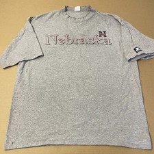 VINTAGE Nebraska Huskers Shirt Adult Extra Large Gray Football Starter Mens 90s