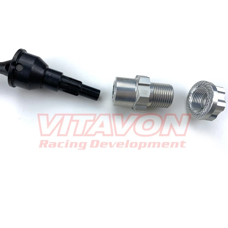 Vitavon HD Steel Spline CVD Axle Kit 10mm Offset V2 for Traxxas Wide MAXX 1/10 - Image 3 of 4