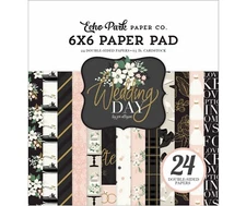 Echo Park Paper WEDDING DAY Theme 6x6 Scrapbook Paper Cardstock Pad