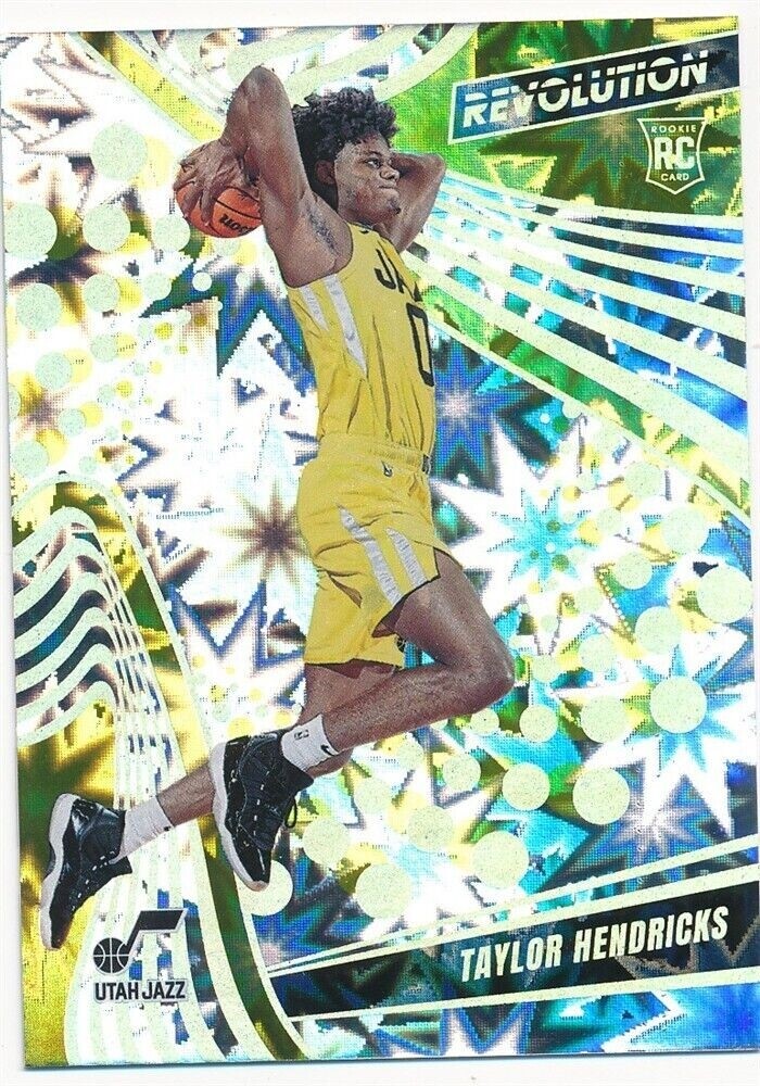 TAYLOR HENDRICKS 2023-24 PANINI REVOLUTION IMPACT #108 SP JAZZ #099/149 MINT