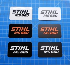 Vinyl Sticker for Stihl MS 660 Shroud Badge "Full Vinyl Overlay"