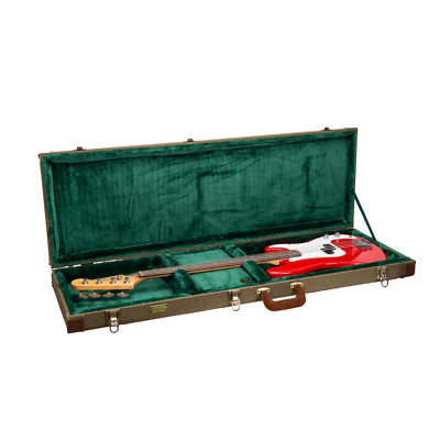 Crossrock Master Series- Wooden Fender Precision & Jazz Bass Guitar Case