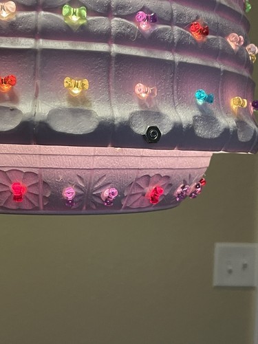 Wild Hippie 70's Vibes Multi Colored Hanging or Table Lamp RV Girls Room Retro - Picture 9 of 12