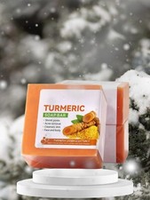 2 Pack Tumeric Soap Ginger Anti-Acne Dark Spots Removal Body Whitening Soap Bar.