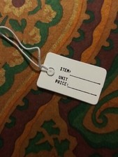 100 pieces White Label Jewelry Merchandise Price Tags