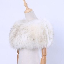 Real Fox Raccoon Fur Women's Scarf Wraps Shawl Pullover Cape Shrugs Scarves