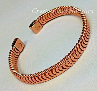 CLASSIC COPPER BRACELETS MAGNETIC Solid Copper HERRINGBONE Bracelet Relief Arthritis M18 + Gift Options