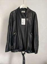 Iro Leather Biker Jacket Black Size Uk 10 Bnwt