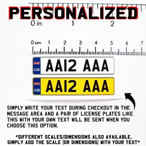 RC 1/10 UK BRITISH Number Plates Scale Sticker GB BRITAIN License Plate Licence - Picture 45 of 191
