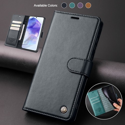 Custodia a portafoglio magnetica in pelle per Samsung Galaxy A15 A25 A35 A55 - Foto 17 di 33