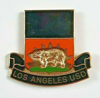 Los Angeles United School District ROTC Pin Anstecker 1950er N.S Meyer USA New York
