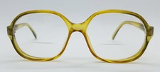Eyeglasses 1980s Terri Brogan Optyl Women Plastic Amber Yellow 8705 Retro Frames