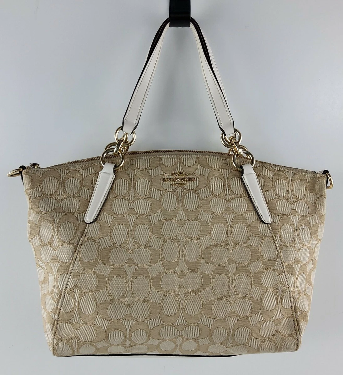 Coach Small Kelsey Signature Satchel F27582 Crossbody Shoulder Handbag Purse