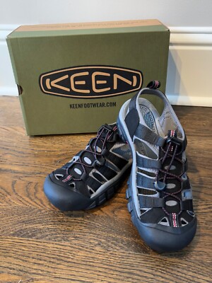 NEW!! Keen Women's Black / Raspberry Wine Newport H2 Sandals Size 7 