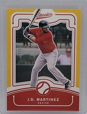 2021 Panini Chronicles Baseball J.D. Martinez Classics Gold 2/10 #7